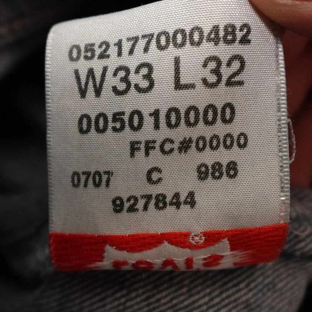 Levi's jeans 501 Original Fit straight men's 33x32 stonewash blue‎ denim red tab
